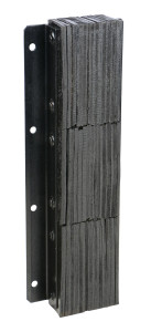 Vestil Rubber Laminated Dock Bumper - 36 In. x 11 In. x 4-1/2 In. - Black