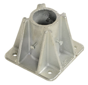 Vestil Cast Steel Single Socket For Pipe Safety Railing - Silver