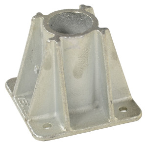 Vestil Cast Steel Single Socket For Pipe Safety Railing - Silver