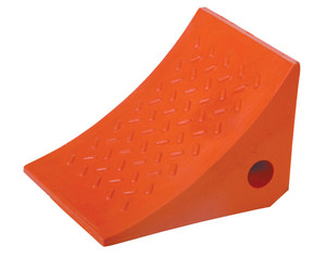 Vestil Urethane Mini Wheel Chock - 8 In. x 7 In. x 6 In. 15 Ton - Orange