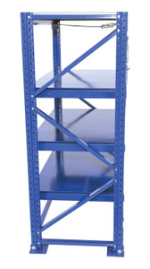 Vestil Steel Heavy Duty Roll-Out Shelving 32L X - 60W X 80H 3,000 lb - Blue