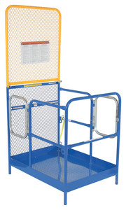 Vestil Steel Work Platform With 2 Door Entry and - 84 In. Expanded Back 36 In. x 48 In. 1,000 lb - Blue