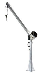Vestil Galvanized Steel AC Powered Jib Crane - 4-7 Ft. Boom 2,000 lb - Gray