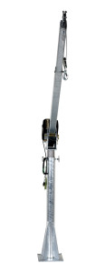 Vestil Galvanized Steel AC Powered Jib Crane - 4-7 Ft. Boom 2,000 lb - Gray
