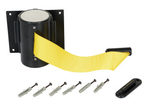 Vestil Wall Mounted Guidance Barrier - 15 Ft. Yellow Fabric Web