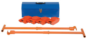 Vestil Steel Machine Roller Kit - 8,000 lb - Orange
