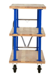 Vestil Hardwood Triple Deck Platform Cart 27 In x - 54 In 1,600 lb - Tan