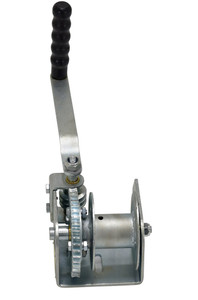 Vestil Steel Single Wall Mounted Hand Winch - 1500 lb - Silver