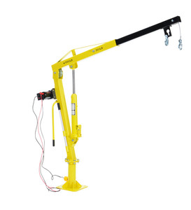 Vestil Steel DC Powered Winch Truck Jib Crane - 500 lb Extended - Yellow