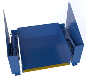 Vestil Steel Zero Lift and Tilt Table - 52 In. x 52 In. AC Powered 460 Volt 3 Phase 4,000 lb - Blue
