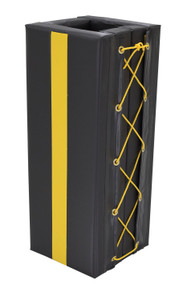 Vestil Vinyl Column Protective Pad Square - 3 Ft. x 12 In. - Black