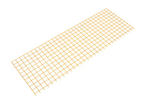 Vestil Steel Bolt On Wire Mesh - 120 In. Length For Square Safety Handrail - Yellow