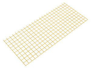 Vestil Steel Bolt On Wire Mesh - 48 In. Length For Square Safety Handrail - Yellow