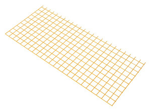 Vestil Steel Bolt On Wire Mesh - 48 In. Length For Square Safety Handrail - Yellow