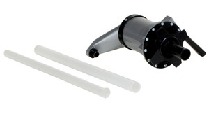 Vestil Polypropylene Manual Lever Action Drum and Pail Pump - 10 Ounces - Gray