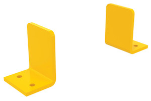 Vestil Steel Gantry Crane V-Groove Track End Stops - 5 in. High - Yellow