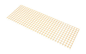 Vestil Steel Bolt On Wire Mesh - 60 In. Length For Square Safety Handrail - Yellow