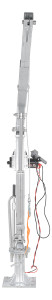 Vestil Galvanized Steel DC Powered Winch Truck Jib Crane - 500 lb Extended - Gray