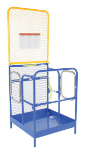 Vestil Steel Work Platform With 2 Door Entry and - 84 In. Expanded Back 36 In. x 36 In. 1,000 lb - Blue