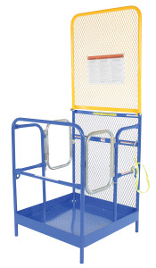 Vestil Steel Work Platform With 2 Door Entry and - 84 In. Expanded Back 36 In. x 36 In. 1,000 lb - Blue