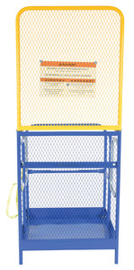 Vestil Steel Work Platform With 2 Door Entry and - 84 In. Expanded Back 36 In. x 36 In. 1,000 lb - Blue