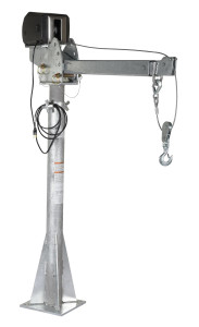 Vestil Galvanized Steel AC Powered Jib Crane CSA Compliant - 3-5 Ft. Boom 2,000 lb - Gray