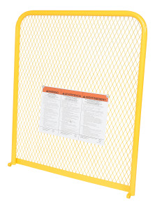 Vestil Steel Work Platform - 84 In. Back Height x 36 In. Wide - Yellow