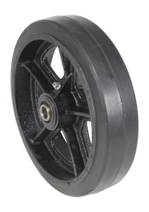 Vestil Mold On Rubber Wheel - 8 In. Diameter x 2 In. Width 600 lb - Black