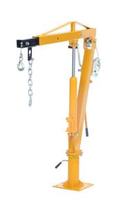 Vestil Steel Winch Truck Jib Crane - 44 In. Reach 1,000 lb Extended - Yellow