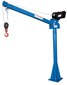 Vestil Steel DC Powered Jib Crane - 3-5 Ft. Boom 2,000 lb - Blue