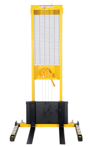 Vestil Steel Stacker with Adjustable Manual Hand Winch - 770 lb Black / - Yellow