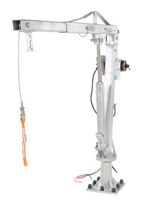 Vestil Galvanized Steel DC Powered Winch Truck Jib Crane - 52 In. Reach 1,000 lb Extended - Gray