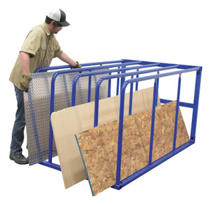 Vestil Welded Steel Standard Sheet Rack - 50 In. x 84 In. x 44 In. 1,500 lb - Blue