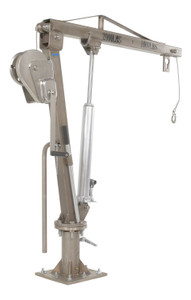 Vestil Stainless Steel Winch Truck Jib Crane - 52 In. Reach 1,000 lb Extended - Silver