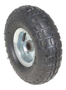 Vestil Pneumatic Wheel - 10 In. Diameter x 3-1/2 In. Width 3/4 In. Bearing - Black/Silver