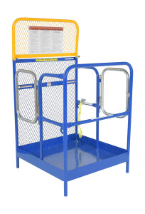 Vestil Steel Work Platform With - 2 Door Entry 36 In. x 36 In. 1,000 lb - Blue