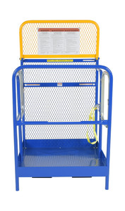 Vestil Steel Work Platform With - 2 Door Entry 36 In. x 36 In. 1,000 lb - Blue