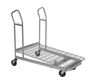 Vestil Steel Nestable Wire Cart - 52 In. x 28 In. x 43 In. 90 lb - Silver