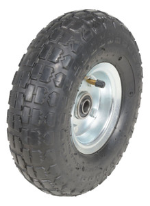 Vestil Pneumatic Wheel - 10 In. Diameter x 3-1/2 In. Width 5/8 In. Bearing - Black/Silver