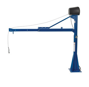 Vestil Steel AC Powered Jib Crane CSA Compliant - 3-1/2 to 5-1/2 Ft. Boom 1,500 lb - Blue