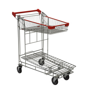 Vestil Steel Nestable Wire Cart - 36 In. x 17 In. x 40 In. 90 lb - Silver