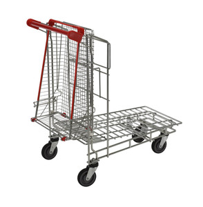 Vestil Steel Nestable Wire Cart - 36 In. x 17 In. x 40 In. 90 lb - Silver