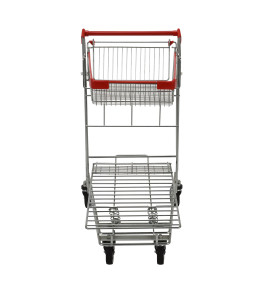 Vestil Steel Nestable Wire Cart - 36 In. x 17 In. x 40 In. 90 lb - Silver