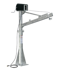Vestil Galvanized Steel AC Powered Jib Crane CSA Compliant - 3-1/2 to 5-1/2 Ft. Boom 1,500 lb - Gray