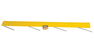 Vestil Plastic Speed Bump Asphalt Hardware - 72 In. x 10 In. x 2 In. - Yellow