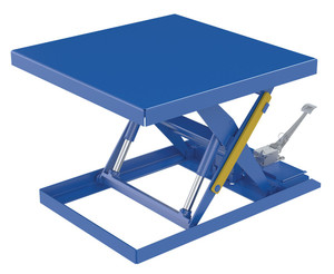 Vestil Steel Scissor Lift Table Foot Pump - 64-9/16 In. x 42-3/8 In. x 32 In. 2,000 lb - Blue