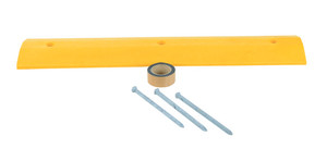 Vestil Plastic Speed Bump Asphalt Hardware - 48 In. x 10 In. x 2 In. - Yellow
