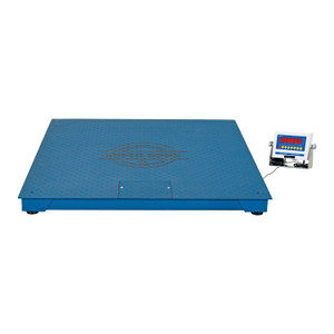 Vestil Steel Electronic Digital Floor Scale - 48 In. x 48 In. x 4-1/2 In. 5,000 lb - Blue