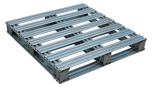 Vestil Galvanized Steel Pallet - 36 In. x 36 In. x 4-3/4 In. 8,000 lb Floor - Gray