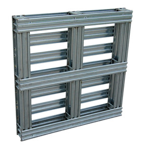 Vestil Galvanized Steel Pallet - 36 In. x 36 In. x 4-3/4 In. 8,000 lb Floor - Gray